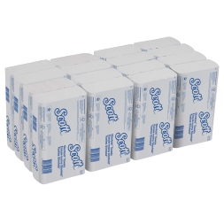 5856 Бумажные полотенца в пачках Scott® SlimFold белые 1 слой (12 пач х 147 л)